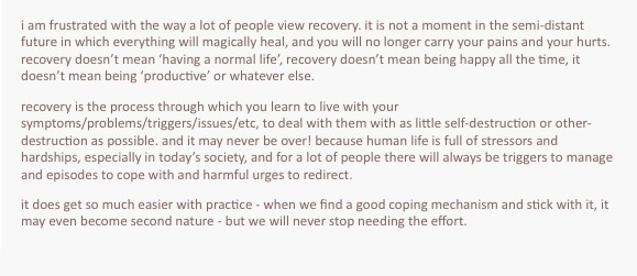 BeatEDs's tweet photo. "Recovery is the process through which you learn to live"

#EdRecovery #Recovery #EatingDisorderRecovery #Recovering #BeatingED https://t.co/oebqcR3JGB