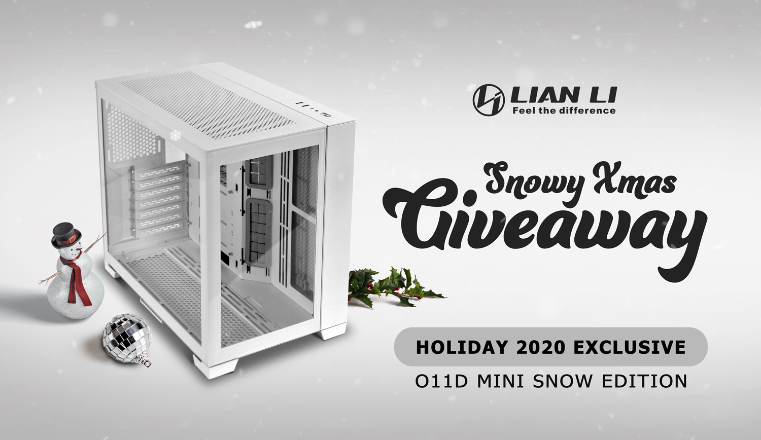 Lian Li Global Many Fans Have Been Requesting An All White Mini So We Re Giving Away 2 For Christmas Join The Snowy Xmas Giveaway For Your Chance To Win 1