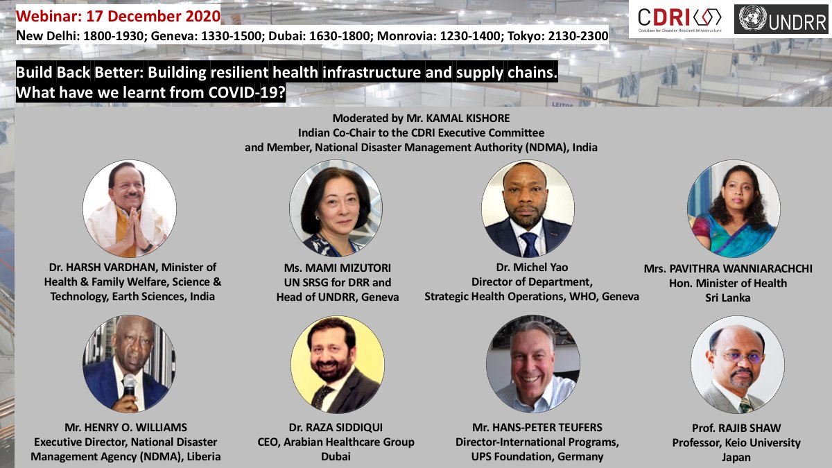 cdri_world's tweet photo. Responding to #COVID19, #SriLanka ensured essential health, banking, electricity, water supply &amp; garbage disposal services under national pandemic guidelines: message from Sri Lanka Minister for Health, Pavithra Wanniarachni to @cdri_world @undrr health #resilientinfra webinar https://t.co/Yp8iCjNp4T