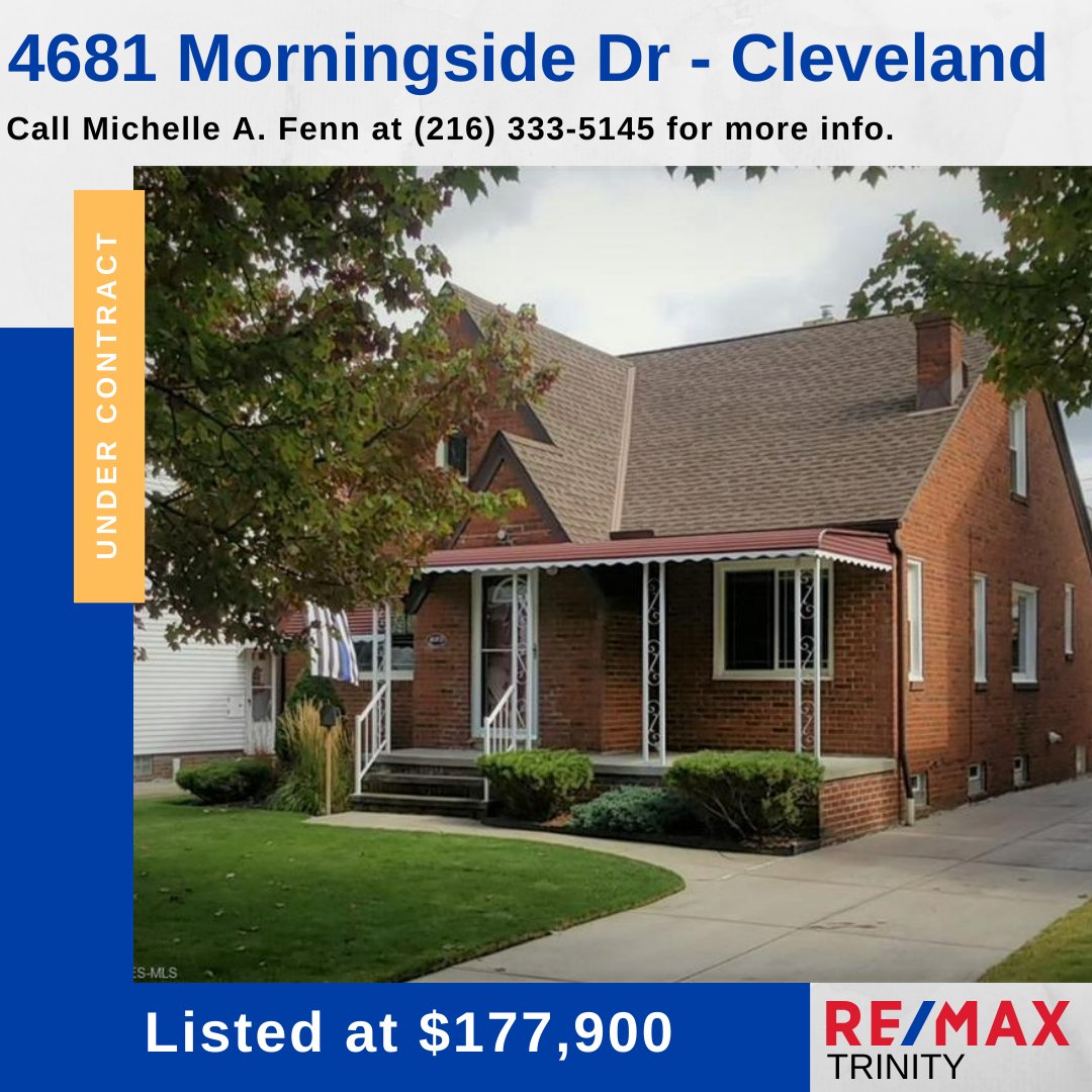 RemaxTrinityOH's tweet photo. Under Contract 📃 4681 Morningside Dr - Cleveland, OH
🛏️ 4 bedrooms
🛁 2 bathrooms
📏 2,416 sqft.
✍️ Listed at $177,900
📞 Call Michelle at (216) 333-5145

Learn more at  https://t.co/Rk20XmIRFX https://t.co/Xm2RthulFd