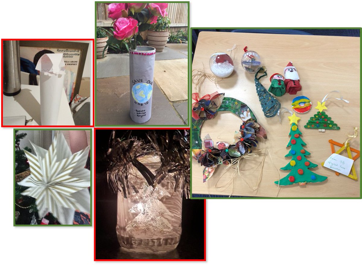 GoldingtonAcad's tweet photo. A huge well done to year 7 and 8 who have created these fantastic upcycled Christmas decorations for the Geography competition! You have all done a brilliant job of turning household items into amazing decorations! #Geogrocks https://t.co/ahjvVIvi7A