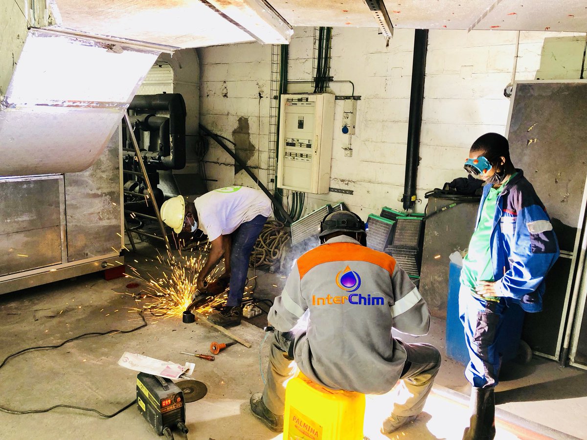 inter_chim's tweet photo. Raccordement hydraulique du Refroidisseur d’AIR du @pullmanhotels @PullmanKinshasa , RDC 2020.
Eolia Sarl @mobimetal @inter_chim https://t.co/zLbwdoydof