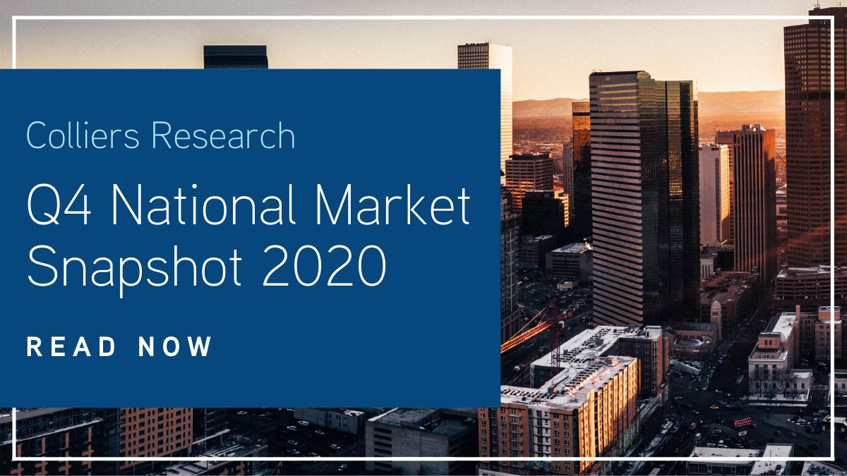 collierscanada's tweet photo. We're pleased to present our 2020 Q4 National Market Snapshot, with national statistics and regional market insights including vacancy rates and average net asking rents for office and industrial fundamentals in 11 key markets across Canada. Read now: https://t.co/5AVp8j6xO6 https://t.co/NmWOTNP4Az