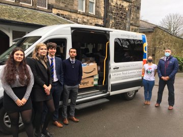 LRGSLancaster's tweet photo. Thank you to the Head of School Team for arranging the shoe box project this year. We have been overwhelmed with donations from LRGS families who have generously donated food and goodies for @BayFoodbank
#LRGSTogether #LRGSSixthForm #PraesisUtProsis https://t.co/KKkdTxrBZd