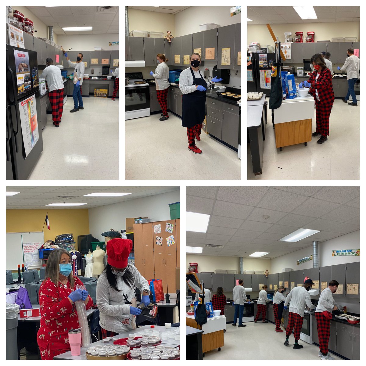 ManvelHS's tweet photo. A Christmas breakfast for our MHS family!!! Admin and office teams helped! #ohdeerwhatayear https://t.co/mKFWmIt8bD