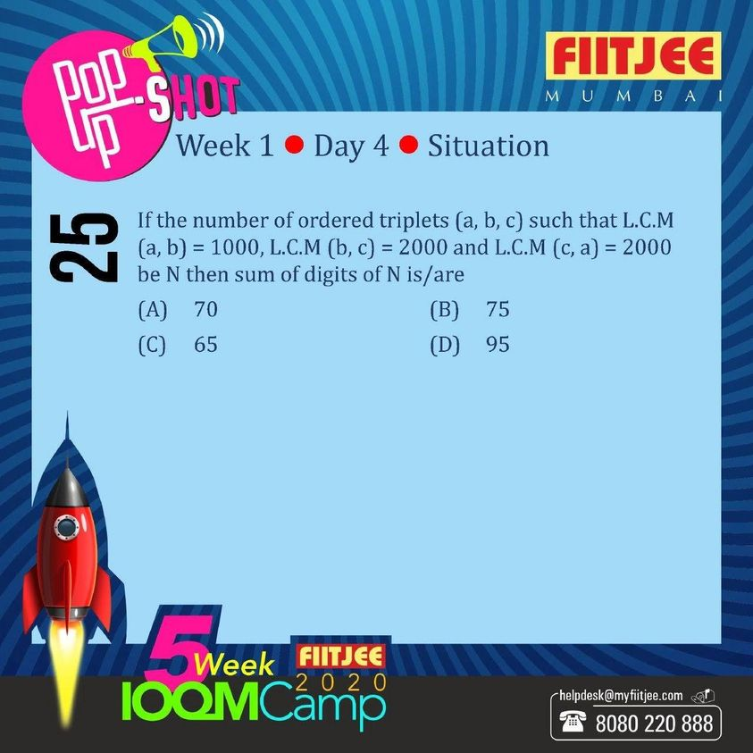 fiitjeemumbai's tweet photo. Sharpen your Math Olympiad skills, plug loopholes & Raise your confidence Level with FIITJEE's 5 Week FREE IOQM Camp '20 starting 14-Dec. To Register visit https://t.co/SSMj2f0M2i
#FIITJEE #IOQMCamp2020 #PopUpShot https://t.co/MqzqgTyFkR