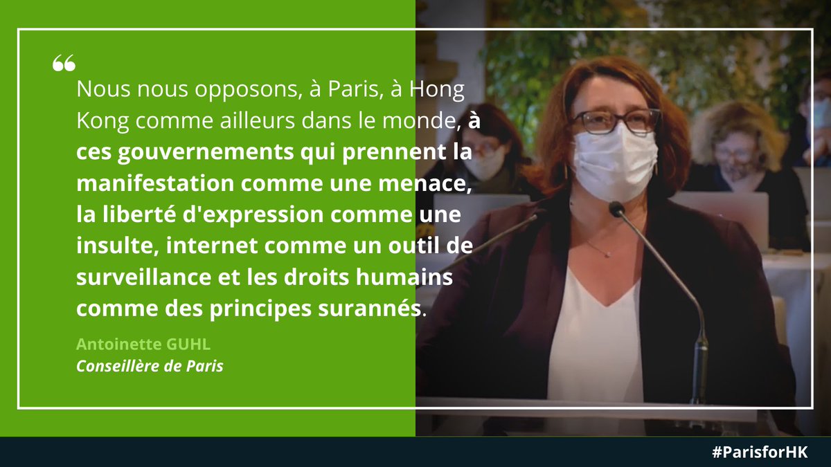 ThinkAntigone's tweet photo. @antoinetteguhl a porté aujourd'hui au #ConseildeParis un vœu décisif pour la démocratie à Hong Kong. Merci ! https://t.co/hLiC7ugPA0
