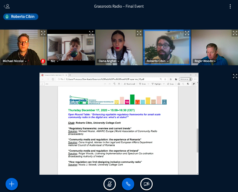 The afternoon session of the #GrassrootsRadio final event has just started. We are having a special round table on "Enhancing equitable regulatory frameworks for small scale community radio in the digital era". Join us at the link: freieradios.collocall.de/mic-1io-95i-zq4