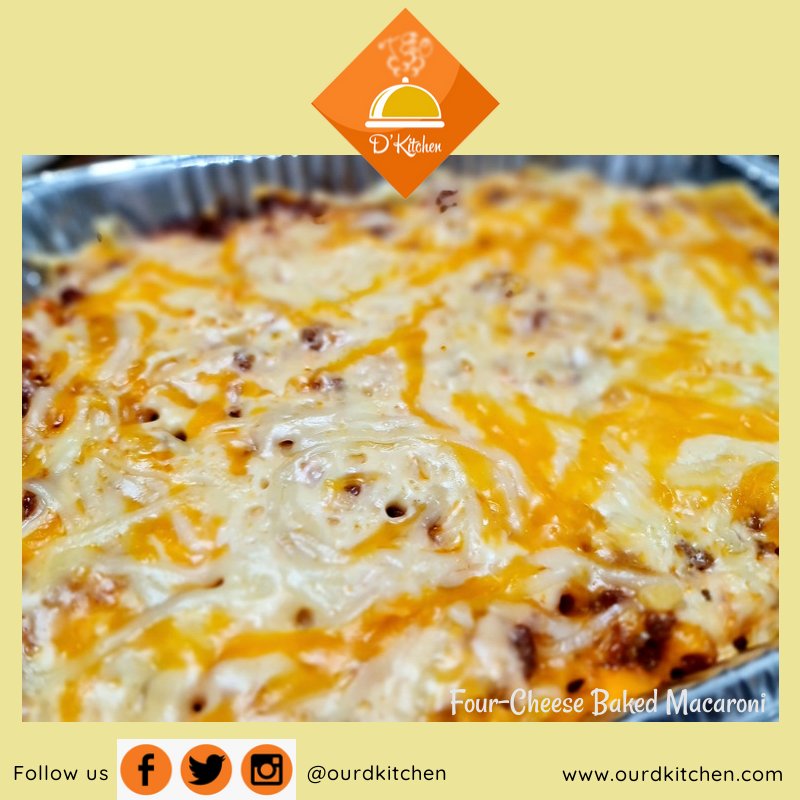 OurDKitchen's tweet photo. Rich baked macaroni combined with the savory flavors of mozarella, american white semi-hard, sharp cheddar, and parmesan cheeses along with sauteed garlic and onion, and ground premium beef.

#pasta #food #foodie #foodphotographer #foodblogger #supportsmallbusiness #pastalover https://t.co/MLrommmC5o