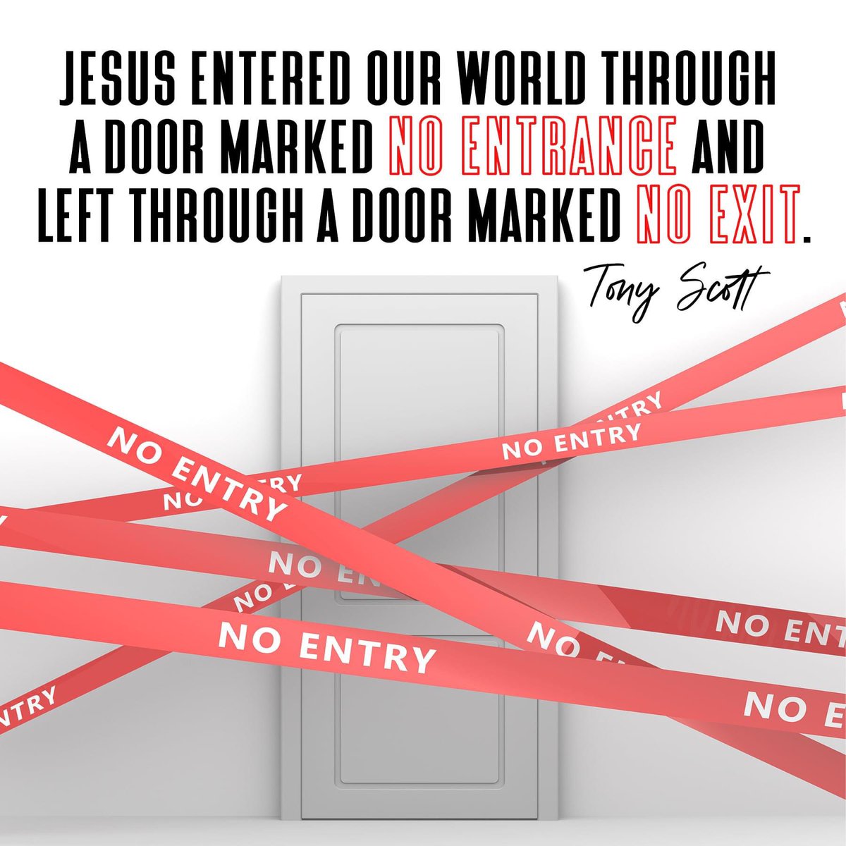 pastortonyscott's tweet photo. Jesus' life is bracketed by two impossibilities–a virgin’s womb and an empty tomb.

He entered our world through a door marked “no entrance” and left through a door marked “no exit.” 

He came as a “turnaround specialist”– He specializes in impossible cases. 🙌🙌🙌 https://t.co/Ef2XnaIsxh