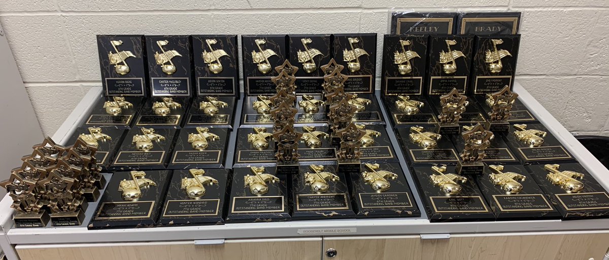 rmsbands's tweet photo. 2019-2020 RMS Spring Band Awards are being handed out today in class. This is plan “D,” maybe “E” or “F,” but it’s finally happening! If you didn’t watch the live Awards Presentation back in May, here’s the link: https://t.co/edIBj18rDO

Please make sure instruments go home today https://t.co/L0bD6i1yjs
