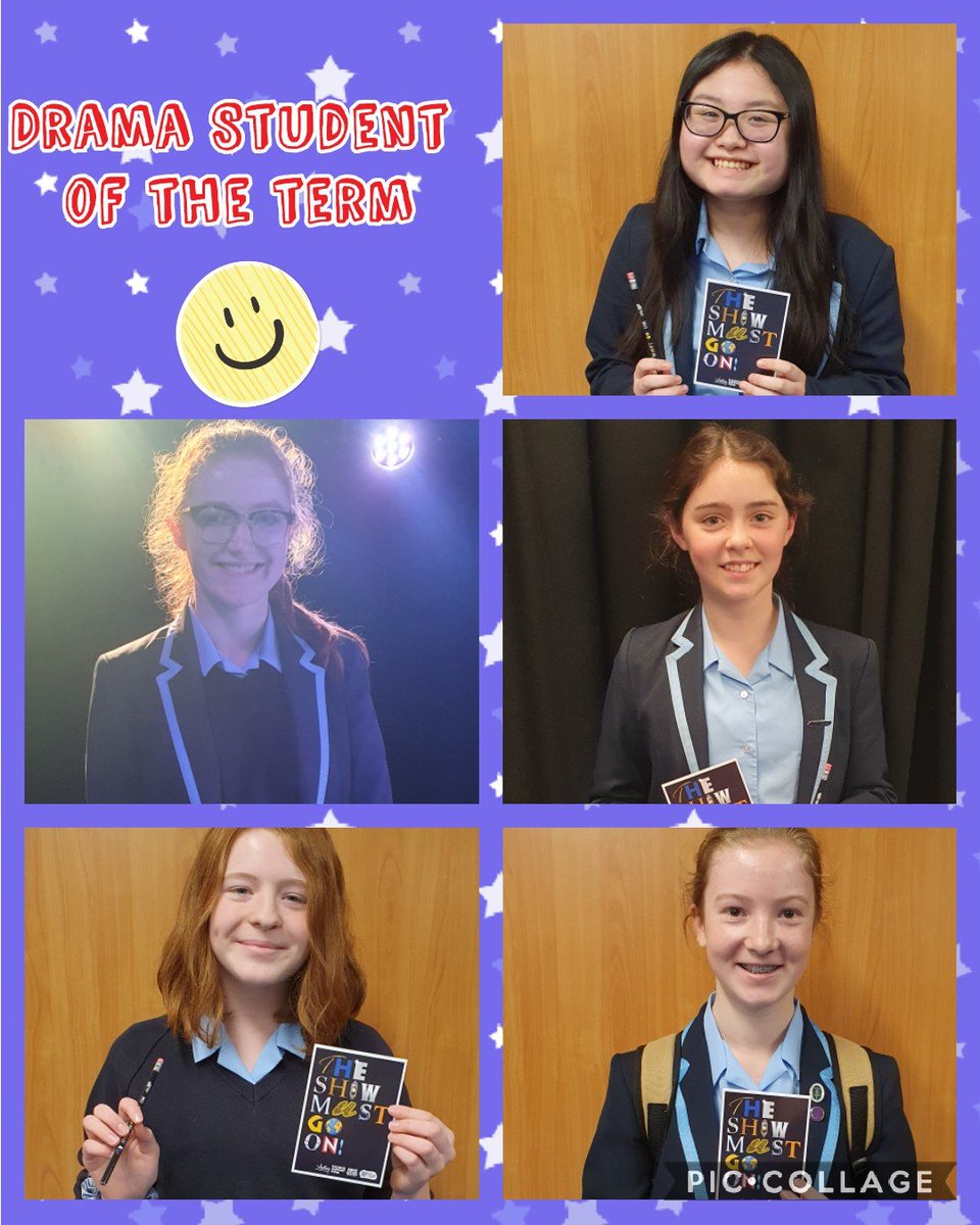 WKGS_Theatre's tweet photo. A massive congratulations to Taran, Georgia , Honor , Emma and Esther who have received the first ever Drama Star of the term.
This is a new and exciting incentive for all of our hard working students.
#staroftheterm #dramaaward #WKGS @WKGS_Theatre @WestKirbyGS https://t.co/hjjtEiEGYn