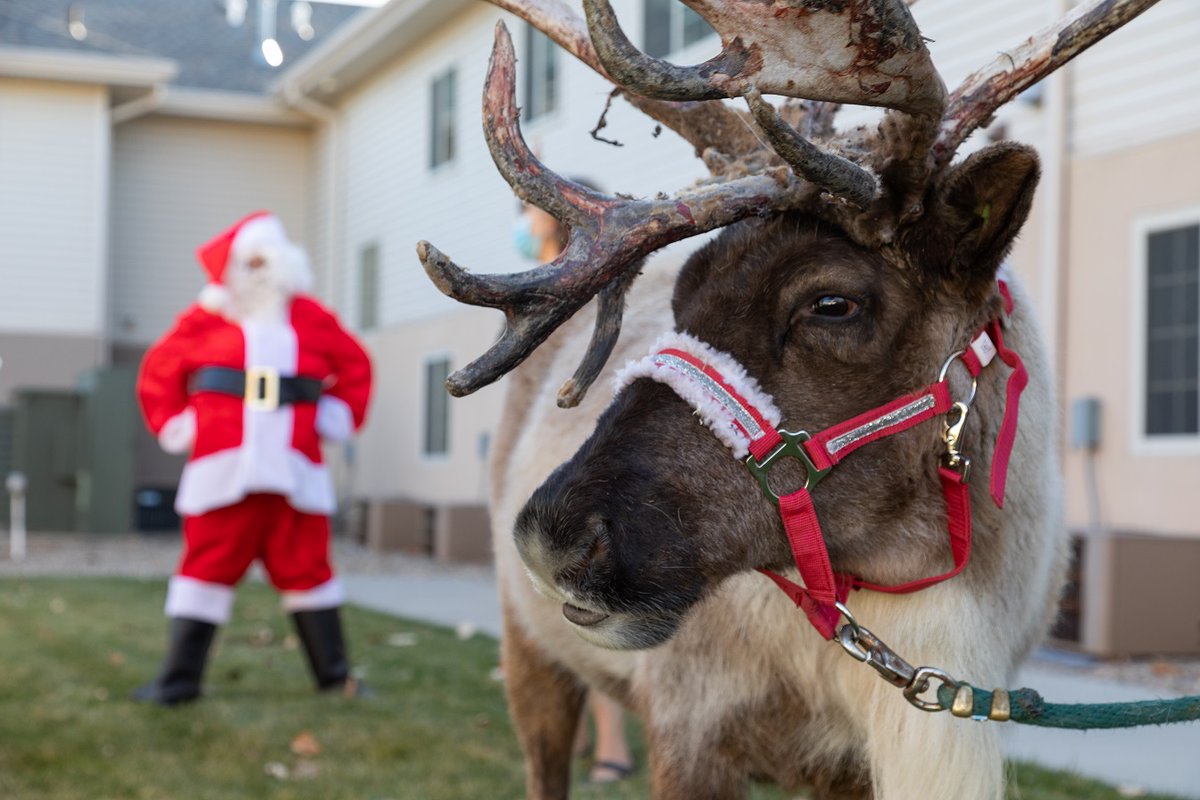 ImmanuelComm's tweet photo. We couldn’t think of a better way to celebrate the season than with a holiday parade! 
Thank you to @ScatterJoyAcres and our countless staff for bringing this holiday parade to residents on 8 Immanuel campuses! #HereforSeniors #SeniorsFirst https://t.co/9MM1OCazBf