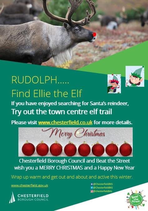 ⭐️ T H U R S D A Y ⭐️ R U D O L P H 🦌 ⭐️

Today we showcase to you the last but by no means least, the 9th reindeer &amp; the most famous of them all RUDOLPH 🦌

Rudolph challenges you to ‘FIND ELLIE THE ELF‘🧝‍♀️
For more info 👉 chesterfield.gov.uk/chesterfield-e…

#searchforsantasreindeer