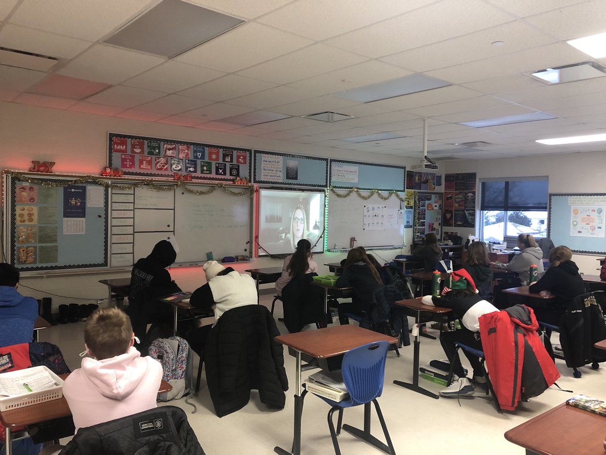 missjacooper's tweet photo. Watching our video from Amanda and Stephanie at @OntarioSPCA. Students were so proud to hear your feedback on their ideas and were delighted that you took the time to comment on each prototype. Thank you for your dedication! @RotmanIThink @GuyBrown_HWDSB #iThinkChallenge https://t.co/wmpO5TeA63