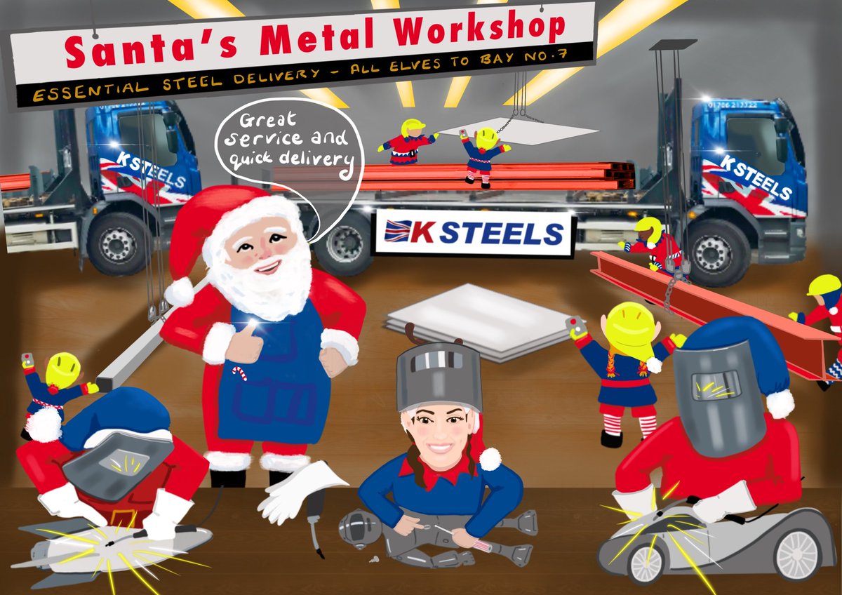 Santa knows he can rely on K Steels for his steel deliveries...... we're open until 23rd December....book your delivery slot now🎄🎅🤶☃️ #steel #builders #fabrication #construction #staysafe #christmas