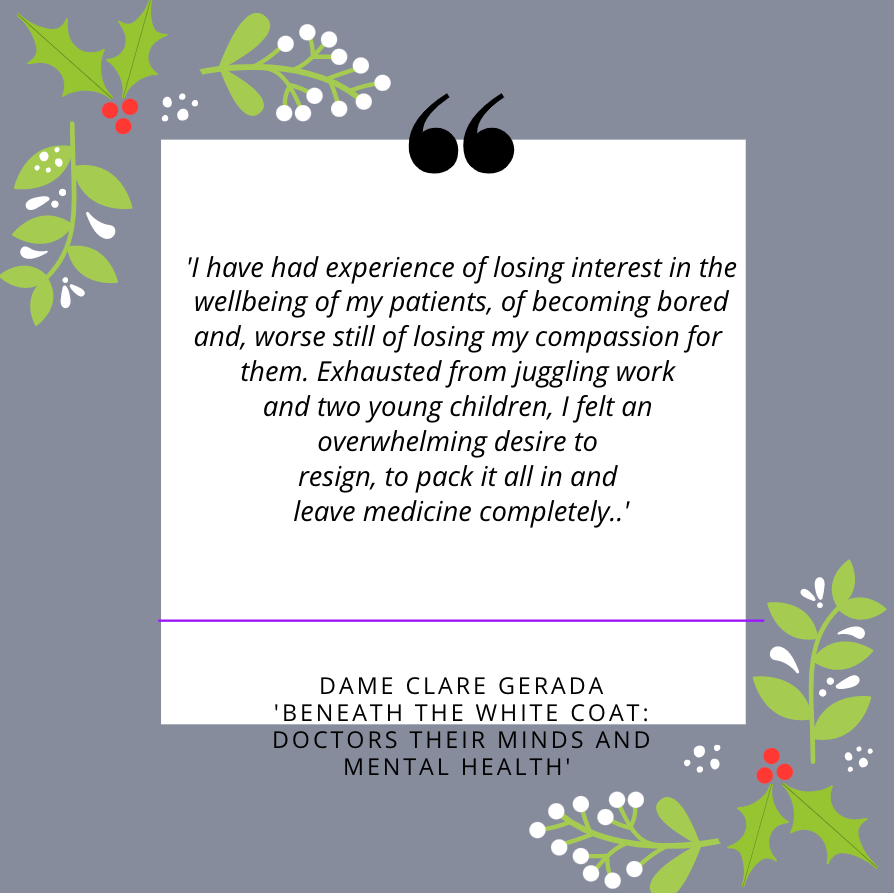 DoctorsDistress's tweet photo. 🎁Grab yourself the perfect Christmas gift by purchasing a copy of ‘Beneath the White Coat, Doctors their Minds and Mental Health’ with proceeds going to supporting medical professionals who need our help this Christmas. 🎁Buy here: https://t.co/2L5B8GRWln
#doctorsindistress https://t.co/heOW1DJV6x