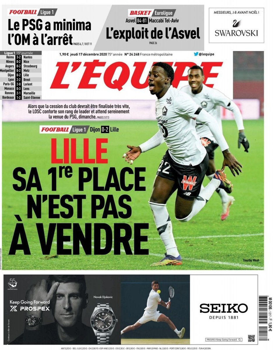 2026USMNT's tweet photo. I don't speak french, but I think it says "Tim Weah should be starting every game for Lille and #USMNT is gonna be unstoppable for years to come" 🤔 https://t.co/yK1YjqC4V1