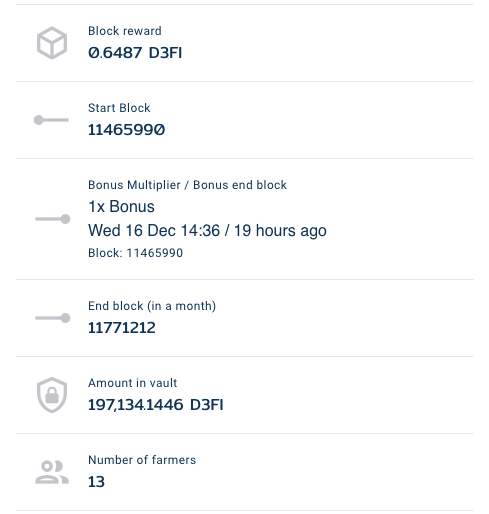 DeFi3dot0's tweet photo. Staking LP Tokens to Earn D3FI (DeFi 3.0) is open for our first coin $PXSEAL (an $RFI-clone). Pool is open for 44 days. Over 150,000 D3FI still to distribute. #D3FI
https://t.co/mfEls9qXE6 https://t.co/K1hqzo5Ndb
