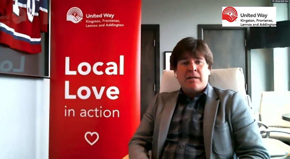 yourtvkingston's tweet photo. Touchdown! Kingston Chief of Police, Antje McNeely, Chair of the 2020 United Way KFL&A Campaign; and Patrick Murphy, emcee of the Touchdown event, talk about how the 2020 Campaign played out. #limestonelens #trulylocal #yourtv #yourtvkingston https://t.co/qgiPqngFGX https://t.co/zWLlDq5r37