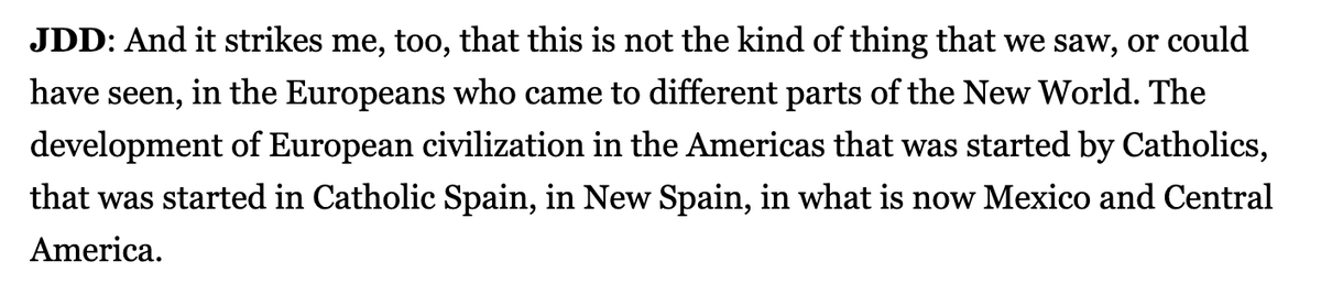 Now we're getting into the comparative part of the interview with The Federalist mentioning the Spanish empire in the Americas, and buckle up because this section gets even rockier.