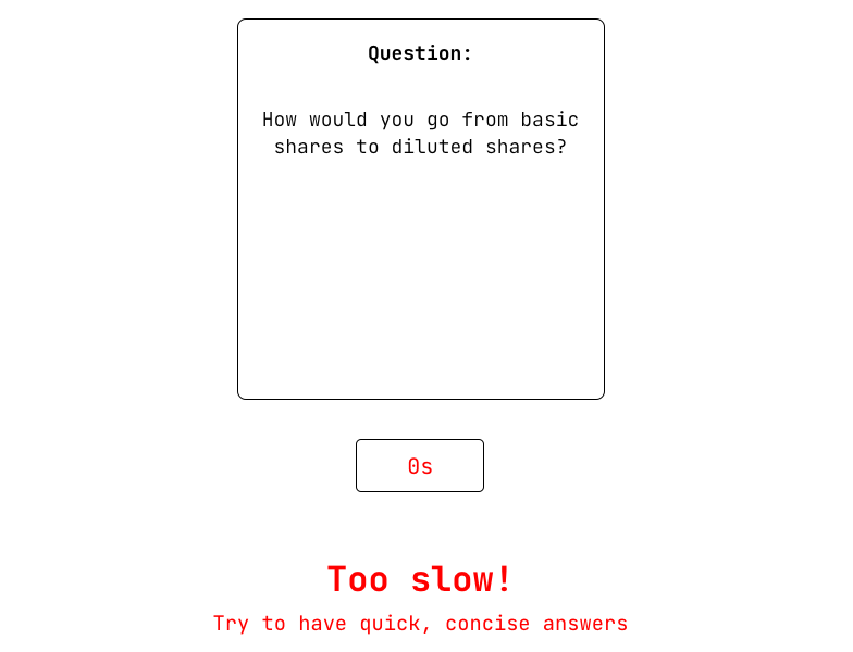 WallStreetOasis's tweet photo. IB interview simulator:

"This will ask you technical and behavioral questions with a timer - to ensure you’re staying succinct with your responses."

https://t.co/VqpknI9oQO

#banking #summeranalyst #finance https://t.co/13PsyESLnb