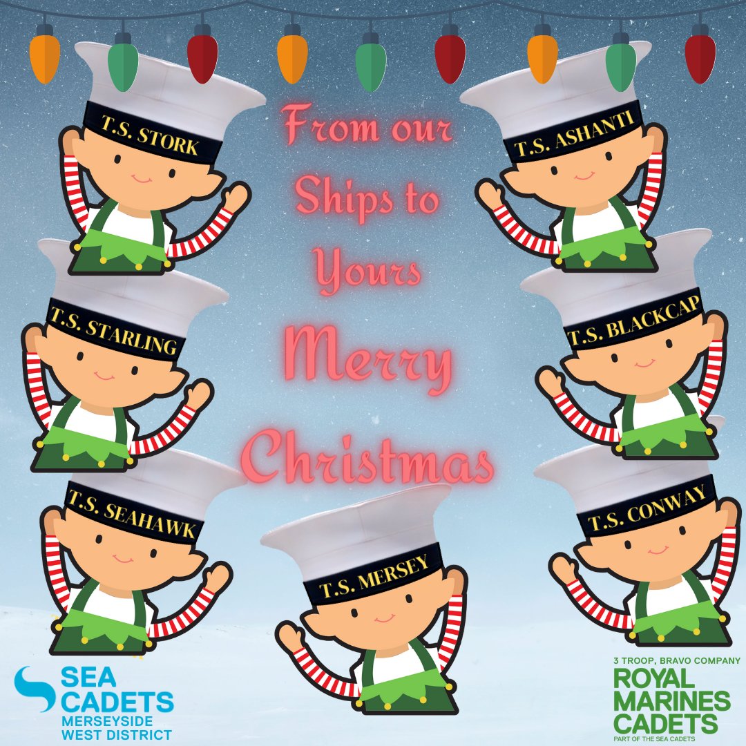 From our Ships to yours - Merry Christmas 🎄🧑‍🎄🎅🏻⭐️
@SeaCadetsUK @NWASCC @hms_mersey @HMSEagletRNR @RMRMerseyside @RmCadets @SeaCadetsLondon @SASeaCadets @EasternArea_SCC @MerseysideACF @MerseysideWing @seftoncouncil @HaltonBC @lpoolcouncil @WirralCouncil