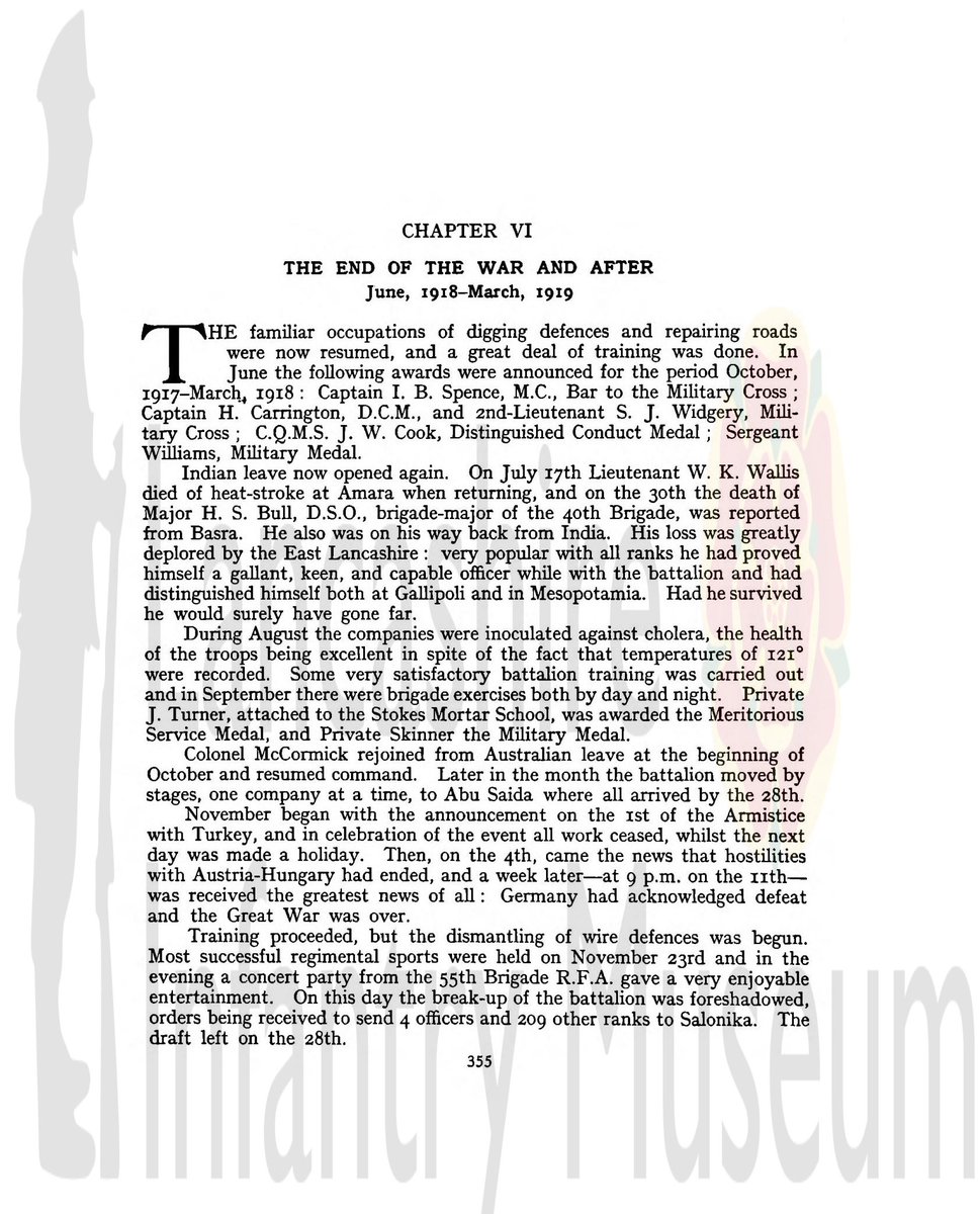 MuseumInfantry's tweet photo. @TradeMemorial @CWGC please find attached short battalion and regimental info c.1918 for 6th Battalion, The East Lancashire regiment, hope this is of use to you. https://t.co/b3bthPizLa