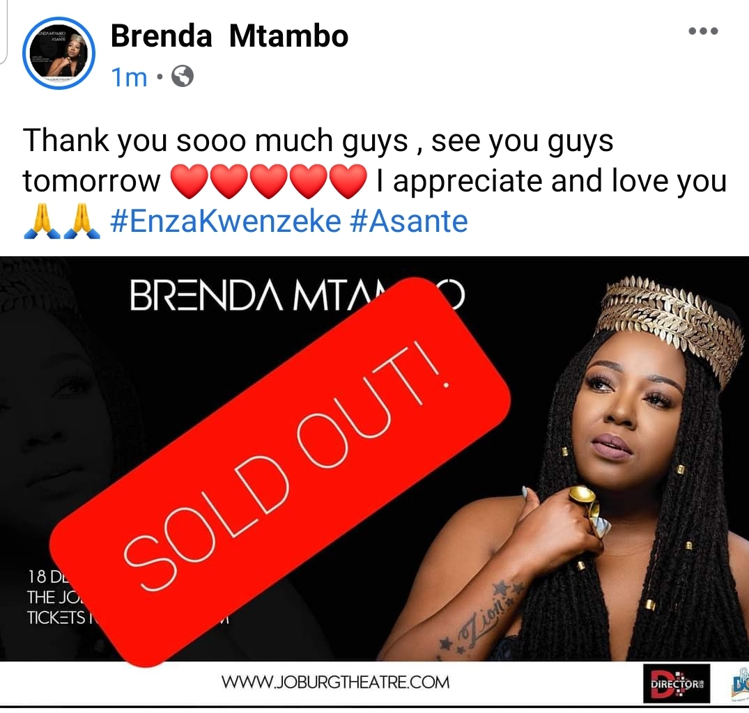 RadioBopAfrica's tweet photo. SOLD OUT SHOW.
#EnzaKwenzeke #Asante
https://t.co/BK7db6lL9O
#Radio #RadioBopIsBack #RadioBopOnline #GoodMusic #Marketing #Business #SocialMedia #DigitalRadio #Music #RadioBopIsDigital #Advertising https://t.co/hDatgU4fgu