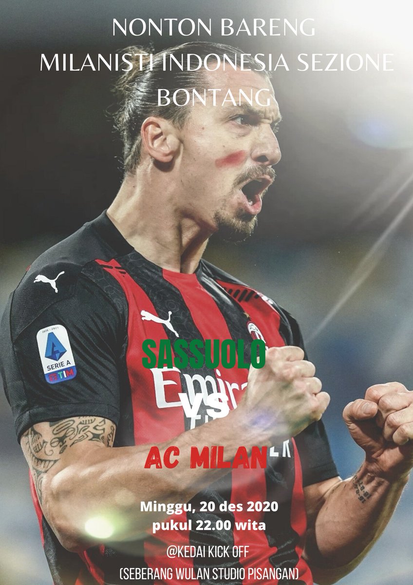 Yuk ramaikan nobar malam Senin, semoga 3 point 😀

Grazie
Cc : <a href="/MilanistiOrId/">Milanisti Indonesia</a>