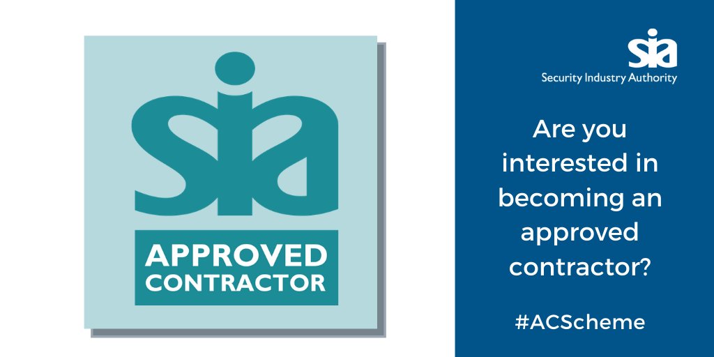 SIAuk's tweet photo. Are you interested in becoming an approved contractor? If so, you can find out how to apply on our website: https://t.co/AjCHxtsO61 #ACScheme #SIAQuality @SIAQuality https://t.co/SNZS8tUblF