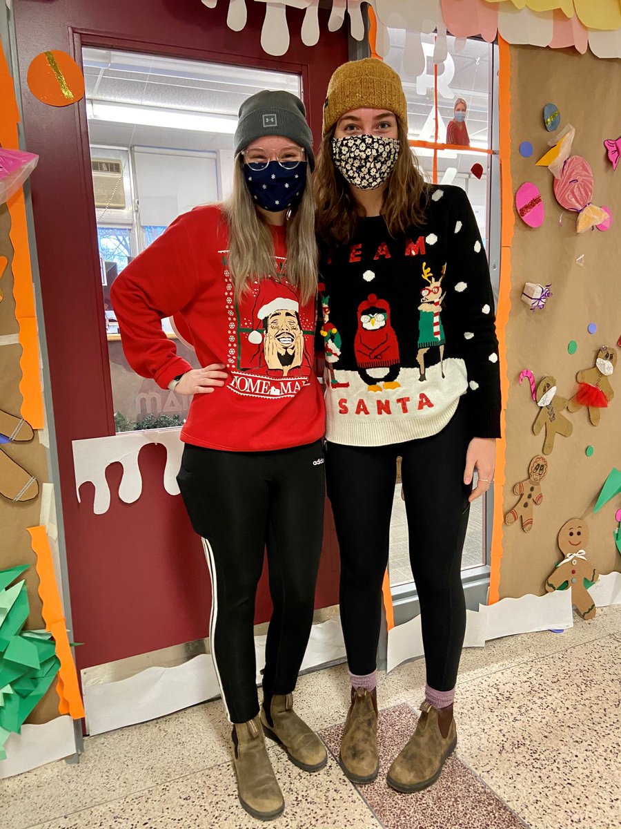 eastside_ravens's tweet photo. A fashion faux pas becomes a holiday must-have on Tacky Sweater Day, part of our ESS festive spirit week! https://t.co/3d0AVABGyL