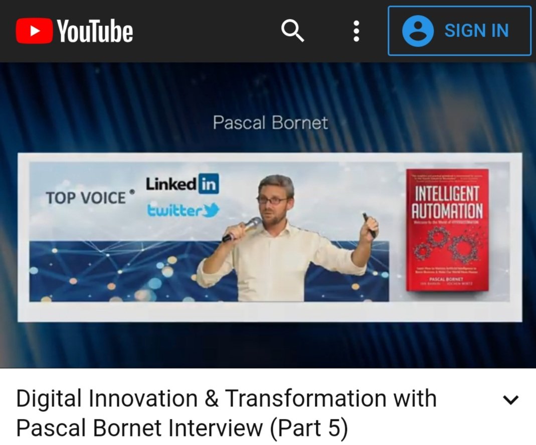 revexpoconsult1's tweet photo. Digital Innovation & Transformation Series with Pascal BORNET
Part 5
Leaders & Technology in a Digital Era
https://t.co/oKinEbTa6O
Author of Intelligent Automation
#revexpoxstudio #digitaltrasformation #innovation #pascalbornet
@pascal_bornet
https://t.co/hEZu5SWX1d https://t.co/JJlnO8p4bc