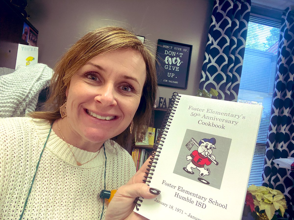 Got my @HumbleISD_FE 50th Anniversary Cookbook today!! So proud to have spent some time as a Bulldog!! ❤️ #Fosteris50 #onceabulldogalwaysabulldog
