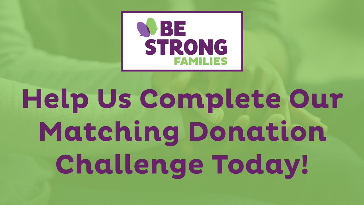 BStrongFamilies's tweet photo. We have a matching donation challenge! If we are able to raise $1k by the end of today, our Board member will match that amount. We believe the Be Strong Families community is up to the task! #donation 

Show Your Love and donate today on our website: https://t.co/qW3enxmqmZ https://t.co/2Te4zr0xT0