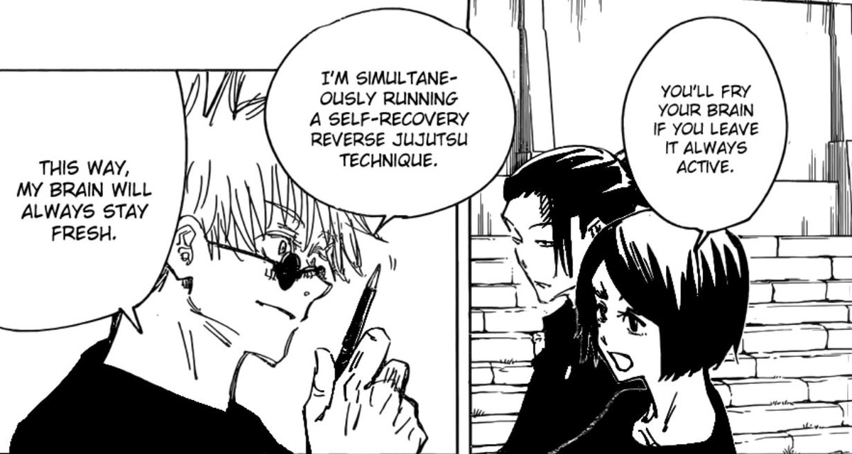 suguru sees satoru become someone he doesn't recognise, then sees him constantly destroy and repair his brain to keep up his technique, and all the other ordeals shamans have to deal with to protect ungrateful non-shamans before deciding on his feelings of hate