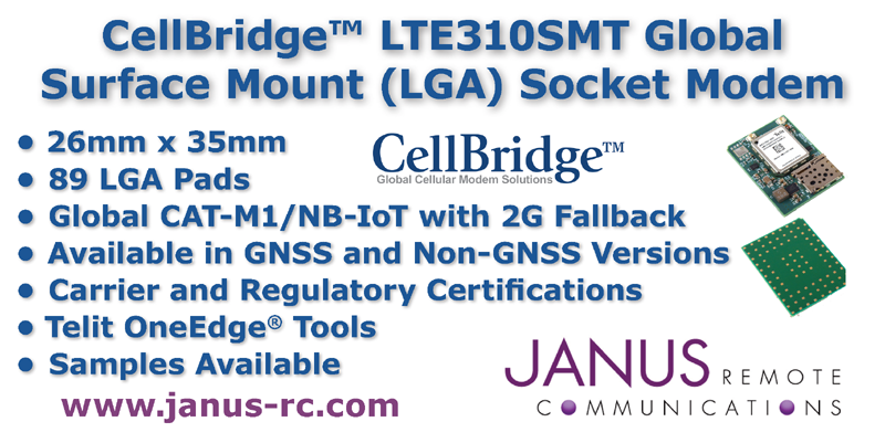 JanusRC's tweet photo. New @janus #CellBridge #cellular #wireless #modems are end device certified for quick deployment.  #4G #LTE solutions available for all #applications. #embedded #SMT #PCB ready. #Engineering samples available.  Info: https://t.co/ngr2fFEoye https://t.co/7hHS3ol2og