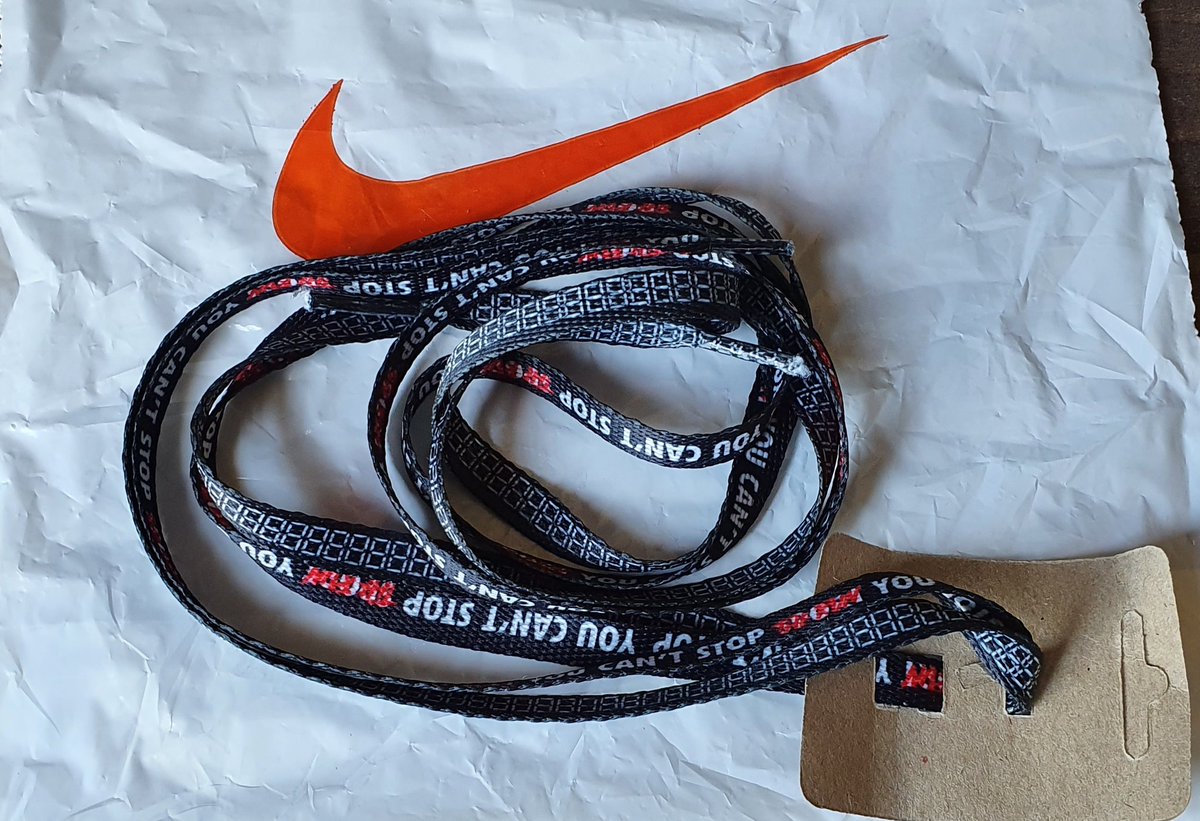 JayWeZhira's tweet photo. Finally collected my #RunWithCaster Nike laces. #YouCantStopTheRun #RunningWithTumiSole https://t.co/g37yfART13