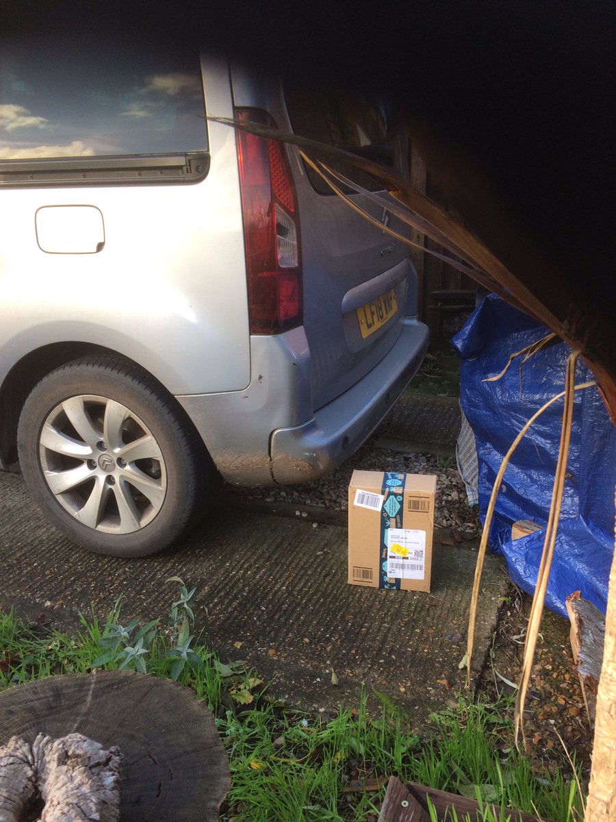 Explicit instructions to amazon, please deliver behind parcel gate, that looks more like a car to me!