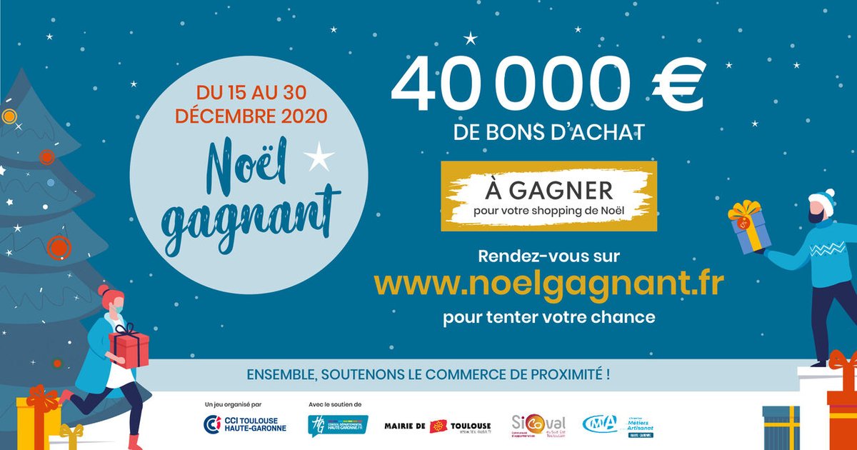 Agence Trajectoires (@trajectoires) on Twitter photo L'agence <a href="/Trajectoires/">Agence Trajectoires</a> est ravie d'accompagner la @CCI31 dans la médiatisation de l'opération 𝐍𝐨𝐞̈𝐥 𝐆𝐚𝐠𝐧𝐚𝐧𝐭, en soutien au commerce de proximité !
N'hésitez pas à participer en prévision des fêtes de fin d'année : bit.ly/3rggSVc 🔗
#Toulouse #EconomieLocale L'agence <a href="/Trajectoires/">Agence Trajectoires</a> est ravie d'accompagner la @CCI31 dans la médiatisation de l'opération 𝐍𝐨𝐞̈𝐥 𝐆𝐚𝐠𝐧𝐚𝐧𝐭, en soutien au commerce de proximité !
N'hésitez pas à participer en prévision des fêtes de fin d'année : bit.ly/3rggSVc 🔗
#Toulouse #EconomieLocale