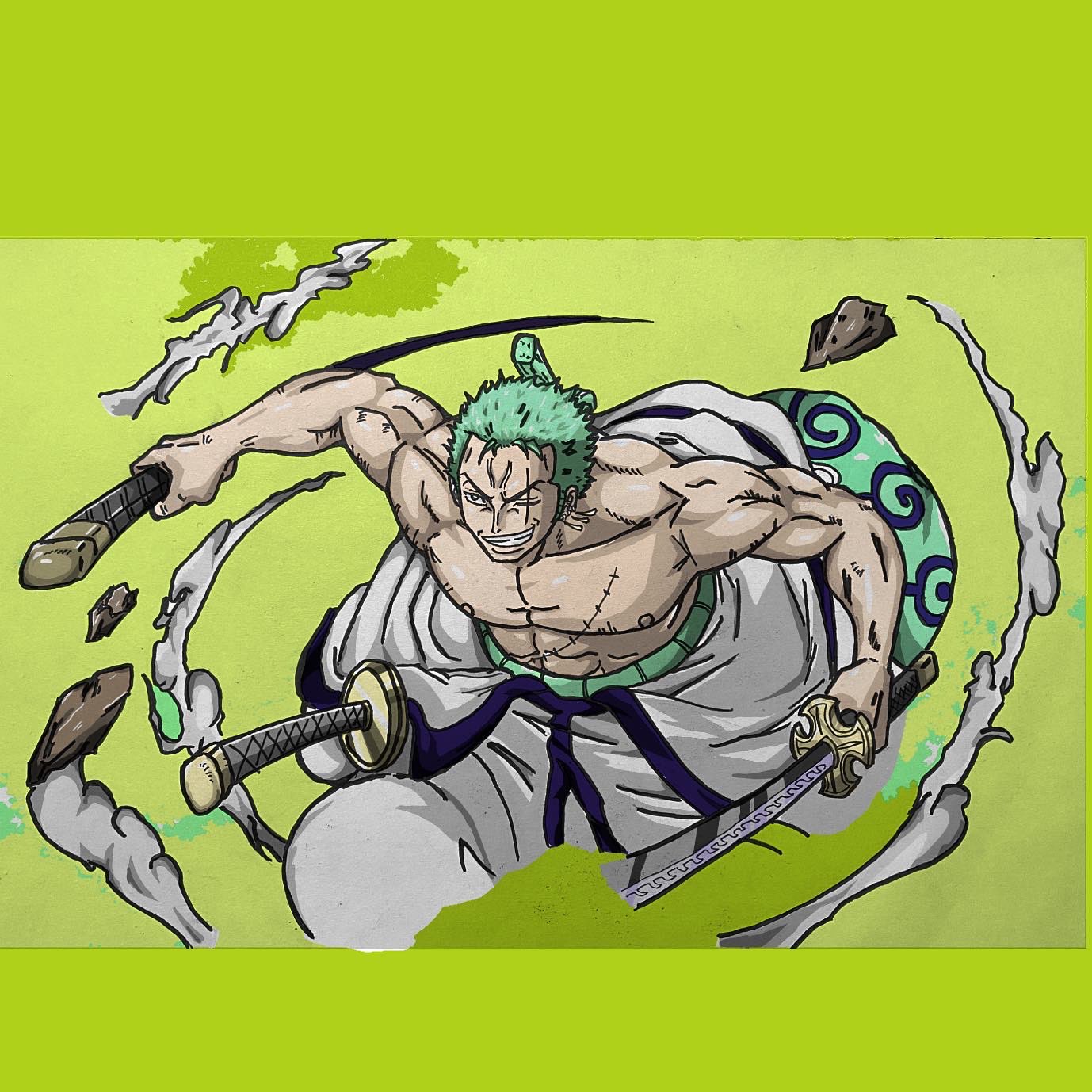 リョツイツアニメ Auf Twitter ワンピース Onepiece ワンピースイラスト ゾロ ゾロ十郎 ロロノアゾロ ゾロイラスト トレジャークルーズ トレクル 和の国編 コピック Art 模写 麦わら海賊団 T Co Kv7rsdgkzh Twitter