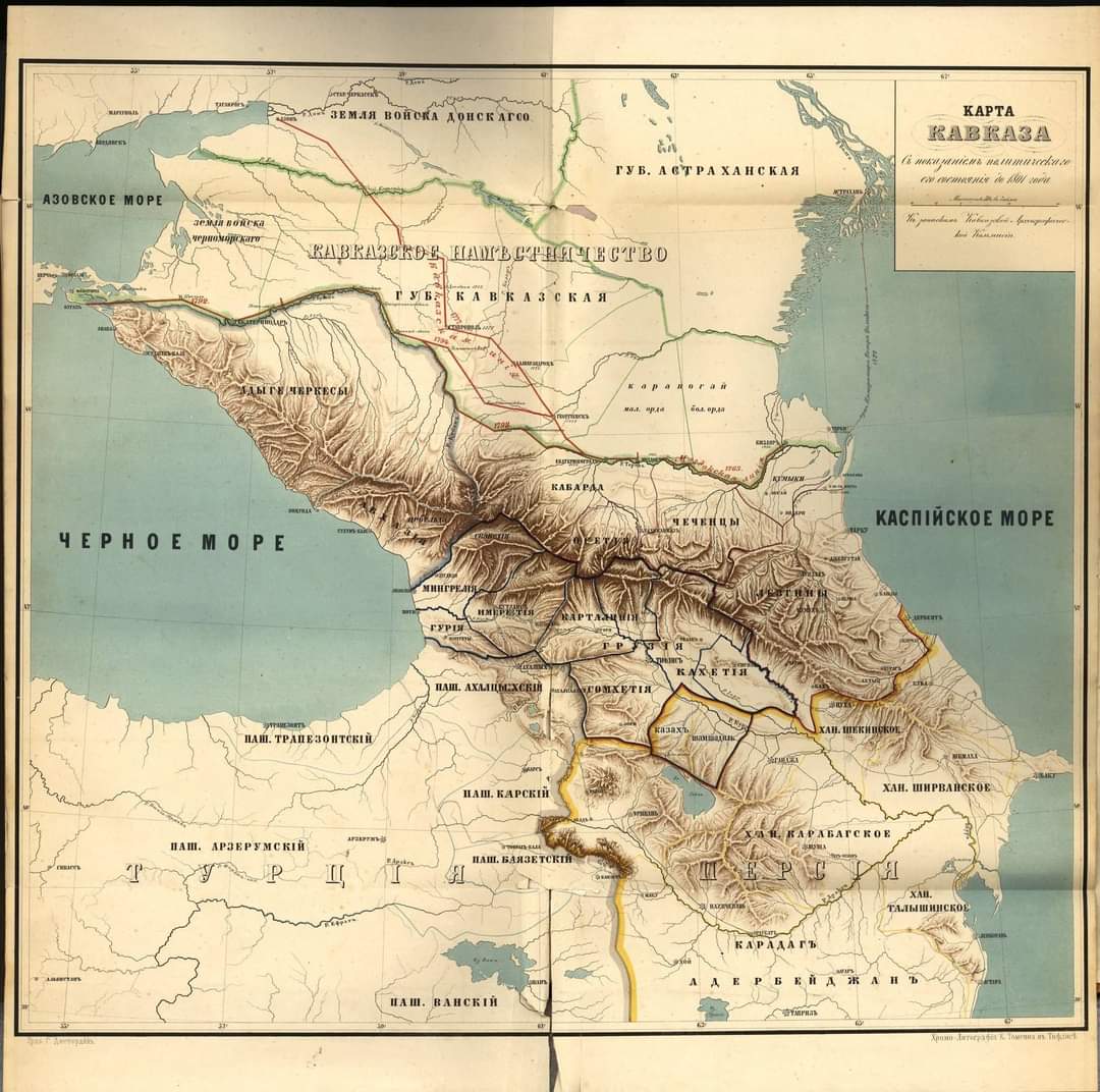 Sevindj46116's tweet photo. XIX əsr/ A map depicting the borders of the Azerbaijani khanates was complied in the XIX century before the annexation of khanates by Russian Empire. (c)
#Azerbaijan https://t.co/NqwLTXpYUp