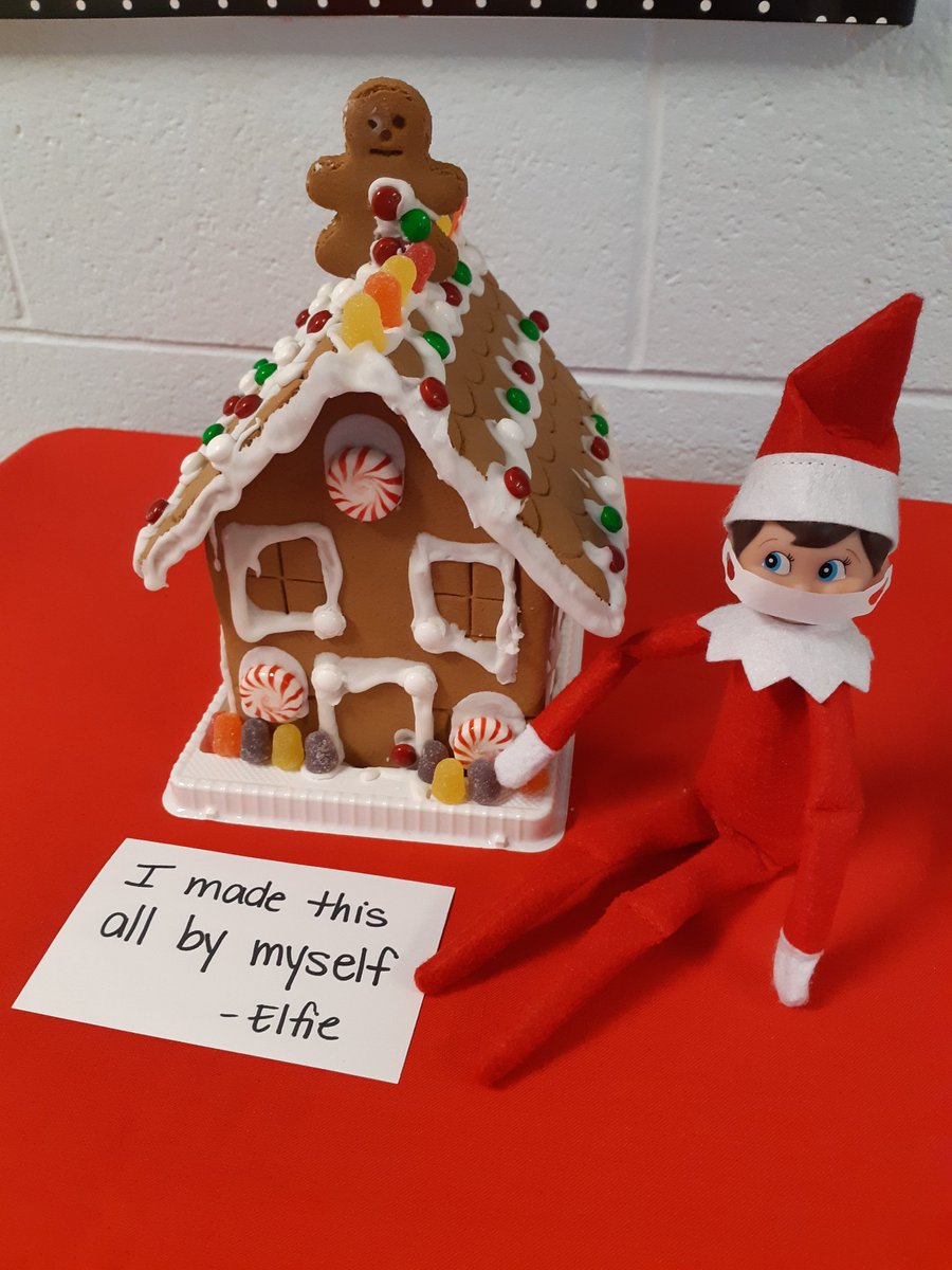 MrsMCosta1's tweet photo. Elfie already started a game of BINGO without us this morning.
He also showed off our Gingerbread house that we decorated as a class.
#MEclass #ElfOnTheShelf #bingo #Christmas #ChristmasCountdown https://t.co/nsSHBl6BlY