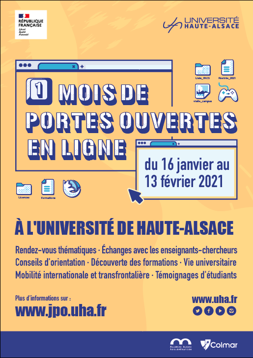 UHA68's tweet photo. Un mois pour découvrir les formations et la vie universitaire !
--> https://t.co/oVzKfSJS3v https://t.co/Xj4fPjFkYd
