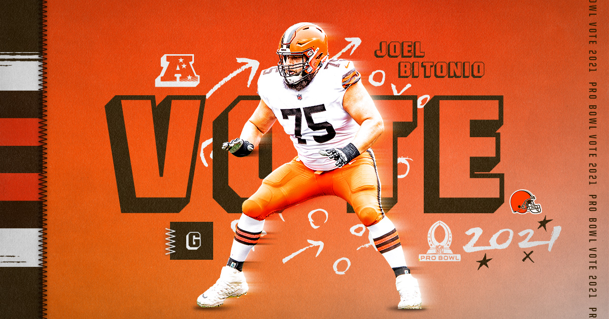 Browns's tweet image. RTs = DOUBLE the Pro Bowl Votes!

#ProBowlVote + @JoelBitonio
