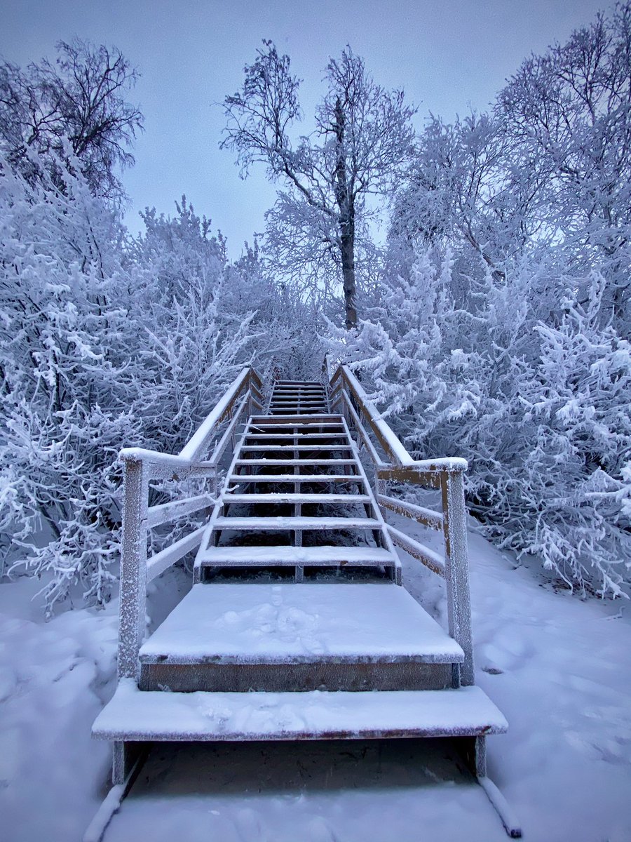 Snow covered stairs leading to a frozen lake. #weather #ColdLakeAlberta #ProvincialPark #WINTER #snow #December2020 #nature #naturelovers #thursdayvibes #thursdaymorning #cold #outdoors #explore