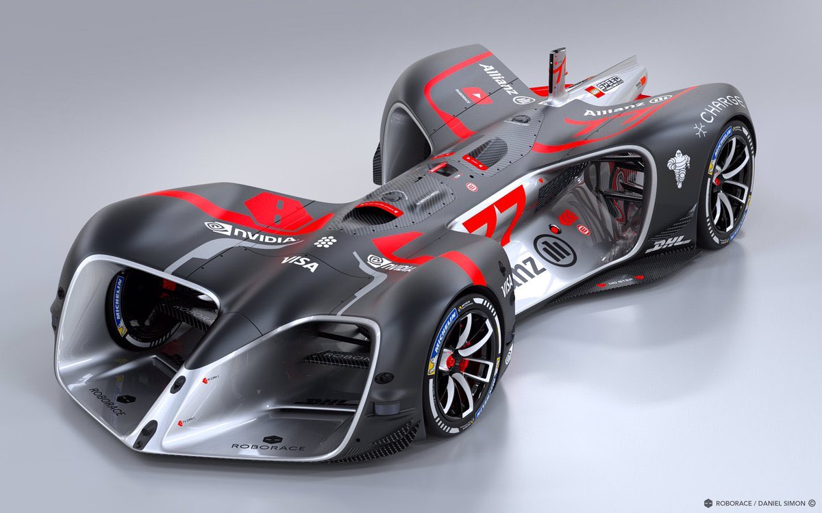 activrightbrain's tweet image. Loving the new RoboCar 2.0!

No, wait... is that a Nissan badge?

#Roborace #Cars #Mobility #IoT #EV #Innovation #Nissan #Design #NissanGTRX2050