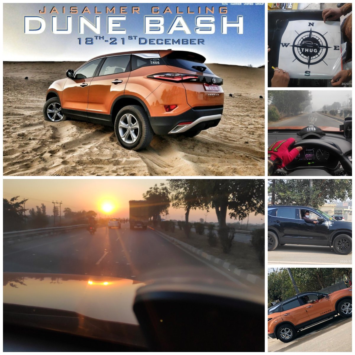 AboveallThugs's tweet photo. Countdown Begins.... Time to roll out... ๐๐ค
@TataMotors_Cars @BosePratap @TataMotors @agnelo71 #thugswithaSoul #aboveall #jaisalmer #dunebash #desertdrive #harriermoments https://t.co/EqTJJOT9oW