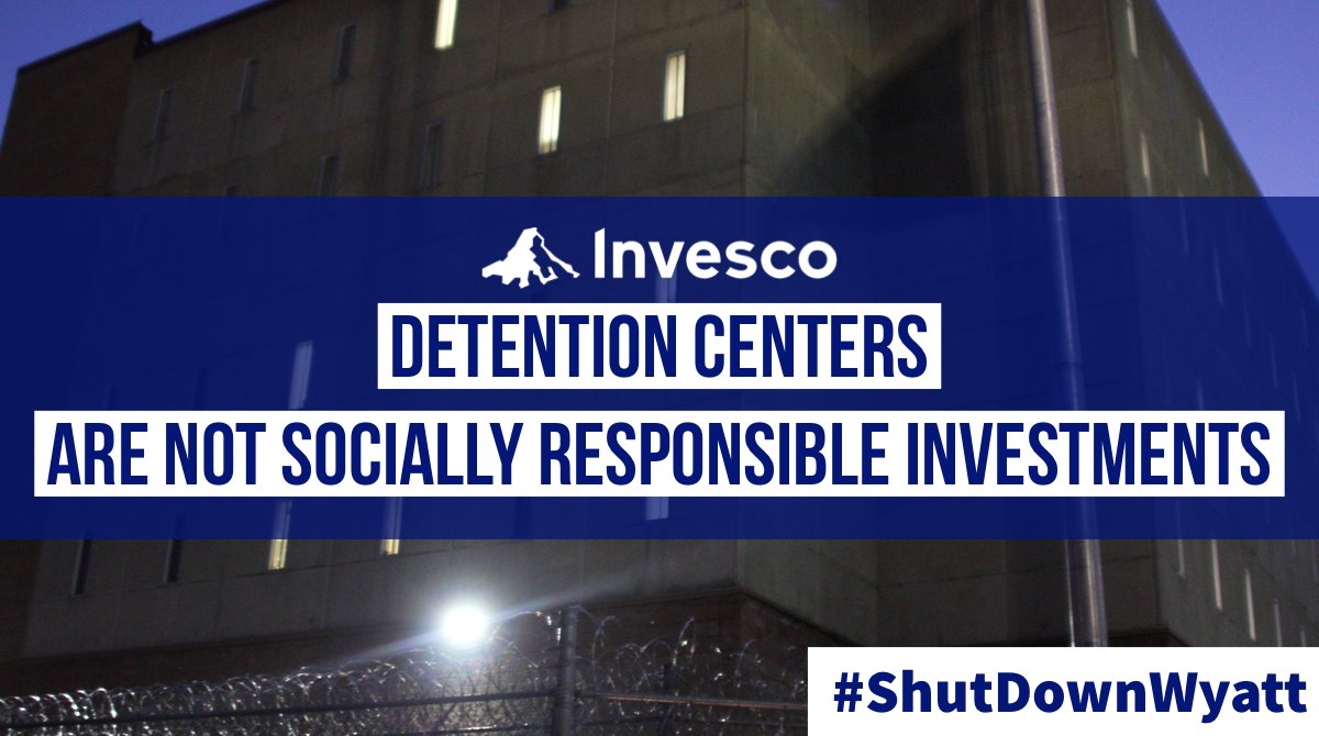 swrightpvd's tweet photo. Hi @tweet_macmillan &amp; @lisakueng, your company @InvescoUS is the main bondholder in the Wyatt Detention Center, which holds people detained by ICE. You should use your role to speak up for the sake of people's lives. #ShutDownWyatt https://t.co/U4QP9yA3Y6