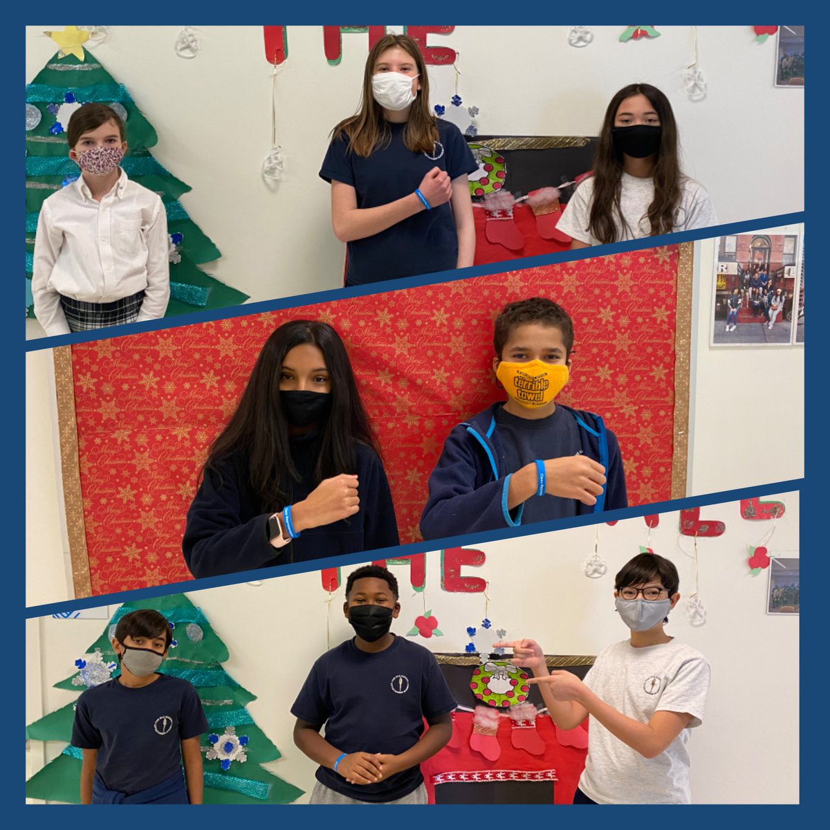 OLCSchool's tweet photo. OLC Student Council Representatives for Cohort B received their wristbands this week. Cohort A got theirs last week when they were in school, in-person.
#OLCpride #OLCthePlacetoBe #rcan #AlwaysOLC #WeGotThis 
#OLCcares https://t.co/TjohYWeq4Z